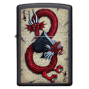 Зажигалка ZIPPO Dragon Ace с покрытием Black Matte, латунь/сталь, чёрная, матовая, 38x13x57 мм для нанесения логотипа