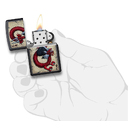 Зажигалка ZIPPO Dragon Ace с покрытием Black Matte, латунь/сталь, чёрная, матовая, 38x13x57 мм для нанесения логотипа
