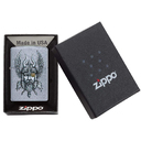 Зажигалка ZIPPO Викинг с покрытием поцарапанный хром | Viking Warrior Street Chrome, латунь/сталь, серебристая, 38x13x57 мм для нанесения логотипа