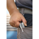 Зажим для переноски мультитулов Victorinox Swiss Tool, стальной, серебристый, в блистере для нанесения логотипа