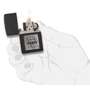 Зажигалка ZIPPO Логотип в золоте с черным покрытием с кракелюром | Gold Zippo Logo Black Crackle™, латунь/сталь, чёрная, матовая, 38x13x57 мм для нанесения логотипа