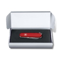 Подарочная коробка VICTORINOX для ножей 84-91 мм толщиной до 5 уровней, картонная, серебристая для нанесения логотипа