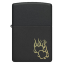 Зажигалка ZIPPO Сердца в огне с черным матовым покрытием | Fire Heart Black Matte, латунь/сталь, черная, матовая, 38x13x57 мм для нанесения логотипа