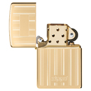 Зажигалка ZIPPO классическая с покрытием Глянцевая латунь | Classic High Polish Brass, латунь/сталь, золотистая, 38x13x57 мм для нанесения логотипа