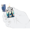 Зажигалка ZIPPO Пингвины с покрытием, светящимся в темноте зеленым | Penguin Glow In The Dark Green, латунь/сталь, разноцветная, 38x13x57 мм для нанесения логотипа
