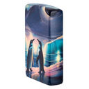 Зажигалка ZIPPO Пингвины с покрытием, светящимся в темноте зеленым | Penguin Glow In The Dark Green, латунь/сталь, разноцветная, 38x13x57 мм для нанесения логотипа