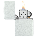 Зажигалка ZIPPO классическая с ледяным покрытием | Classic Glacier, латунь/сталь, белая, матовая, 38x13x57 мм для нанесения логотипа