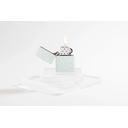 Зажигалка ZIPPO классическая с ледяным покрытием | Classic Glacier, латунь/сталь, белая, матовая, 38x13x57 мм для нанесения логотипа