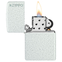 Зажигалка ZIPPO Логотип с ледяным покрытием | Logo Glacier, латунь/сталь, белая, матовая, 38x13x57 мм для нанесения логотипа