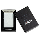 Зажигалка ZIPPO Логотип с ледяным покрытием | Logo Glacier, латунь/сталь, белая, матовая, 38x13x57 мм для нанесения логотипа