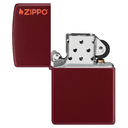 Зажигалка ZIPPO Логотип с покрытием мерло | Logo Merlot, латунь/сталь, бордовая, глянцевая, 38x13x57 мм для нанесения логотипа