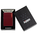 Зажигалка ZIPPO Логотип с покрытием мерло | Logo Merlot, латунь/сталь, бордовая, глянцевая, 38x13x57 мм для нанесения логотипа
