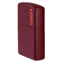 Зажигалка ZIPPO Логотип с покрытием мерло | Logo Merlot, латунь/сталь, бордовая, глянцевая, 38x13x57 мм для нанесения логотипа