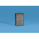 Зажигалка ZIPPO Колесо фортуны с черным глянцевым покрытием | Wheel Of Fortune High Polish Black, латунь/сталь, черная, глянцевая, 38x13x57 мм для нанесения логотипа