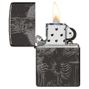 Зажигалка ZIPPO Король скелетов с черным глянцевым покрытием | Skull King High Polish Black, латунь/сталь, черная, глянцевая, 38x13x57 мм для нанесения логотипа
