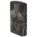 Зажигалка ZIPPO Король скелетов с черным глянцевым покрытием | Skull King High Polish Black, латунь/сталь, черная, глянцевая, 38x13x57 мм для нанесения логотипа