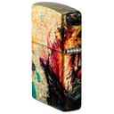Зажигалка ZIPPO Нарисованный тигр с покрытием Искусственно состаренная латунь | Painted Tiger 540 Tumbled Brass,латунь/сталь,разноцветная, 38x13x57 мм для нанесения логотипа