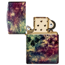 Зажигалка ZIPPO Галактика черепа с покрытием Искусственно состаренная латунь | Galaxy Skull 540 Tumbled Brass, латунь/сталь, разноцветная, 38x13x57 мм для нанесения логотипа