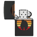 Зажигалка ZIPPO Цветные блоки с черным матовым покрытием | Colorblock Black Matte, латунь/сталь, черная, 38x13x57 мм для нанесения логотипа