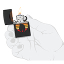 Зажигалка ZIPPO Цветные блоки с черным матовым покрытием | Colorblock Black Matte, латунь/сталь, черная, 38x13x57 мм для нанесения логотипа