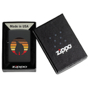 Зажигалка ZIPPO Цветные блоки с черным матовым покрытием | Colorblock Black Matte, латунь/сталь, черная, 38x13x57 мм для нанесения логотипа