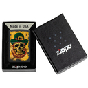 Зажигалка ZIPPO Карта сокровищ с черным матовым покрытием | Lucky Map Black Matte, латунь/сталь, черная, 38x13x57 мм для нанесения логотипа