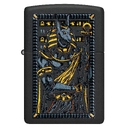 Зажигалка ZIPPO Бог Анубис с черным матовым покрытием | Anubis Black Matte, латунь/сталь, черная, 38x13x57 мм для нанесения логотипа