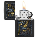 Зажигалка ZIPPO Бог Анубис с черным матовым покрытием | Anubis Black Matte, латунь/сталь, черная, 38x13x57 мм для нанесения логотипа