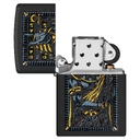 Зажигалка ZIPPO Бог Анубис с черным матовым покрытием | Anubis Black Matte, латунь/сталь, черная, 38x13x57 мм для нанесения логотипа
