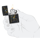 Зажигалка ZIPPO Бог Анубис с черным матовым покрытием | Anubis Black Matte, латунь/сталь, черная, 38x13x57 мм для нанесения логотипа