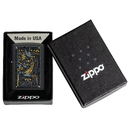 Зажигалка ZIPPO Бог Анубис с черным матовым покрытием | Anubis Black Matte, латунь/сталь, черная, 38x13x57 мм для нанесения логотипа