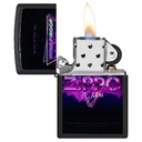 Зажигалка ZIPPO Знак с черным матовым покрытием | Sign Design Black Matte, латунь/сталь, черная, 38x13x57 мм для нанесения логотипа