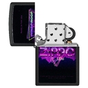 Зажигалка ZIPPO Знак с черным матовым покрытием | Sign Design Black Matte, латунь/сталь, черная, 38x13x57 мм для нанесения логотипа
