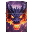 Зажигалка ZIPPO Пылающий дракон с покрытием, светящимся в темноте зеленым | Glowing Dragon Glow In The Dark Green,латунь/сталь,разноцветная,38x13x57мм для нанесения логотипа