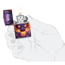 Зажигалка ZIPPO Пылающий дракон с покрытием, светящимся в темноте зеленым | Glowing Dragon Glow In The Dark Green,латунь/сталь,разноцветная,38x13x57мм для нанесения логотипа