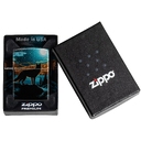 Зажигалка ZIPPO Волк в лунном свете с покрытием Искусственно состаренный хром на 540 | Moonlight Wolf 540 Tumbled Chrome, латунь/сталь, разноцветная, для нанесения логотипа