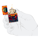 Зажигалка ZIPPO Зловещий подсолнух с покрытием Искусственно состаренная латунь | Spooky Sunflower 540 Tumbled Brass, латунь/сталь, разноцв.,38x13x57мм для нанесения логотипа