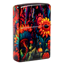 Зажигалка ZIPPO Зловещий подсолнух с покрытием Искусственно состаренная латунь | Spooky Sunflower 540 Tumbled Brass, латунь/сталь, разноцв.,38x13x57мм для нанесения логотипа