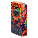 Зажигалка ZIPPO Зловещий подсолнух с покрытием Искусственно состаренная латунь | Spooky Sunflower 540 Tumbled Brass, латунь/сталь, разноцв.,38x13x57мм для нанесения логотипа