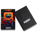 Зажигалка ZIPPO Зловещий подсолнух с покрытием Искусственно состаренная латунь | Spooky Sunflower 540 Tumbled Brass, латунь/сталь, разноцв.,38x13x57мм для нанесения логотипа