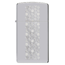 Зажигалка ZIPPO узкая Медовые соты с покрытием глянцевый хром | Slim® Honeycomb Design High Polish Chrome, латунь/сталь, серебристая, 29x10x60 мм для нанесения логотипа