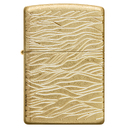 Зажигалка ZIPPO Armor® Волны роскоши с покрытием Искусственно состаренная латунь | Luxury Waves Tumbled Brass, латунь/сталь, золотистая, 38x13x57 мм для нанесения логотипа
