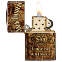 Зажигалка ZIPPO Джек Дэниэлс с покрытием Искусственно состаренная латунь | Jack Daniel's 540 Tumbled Brass, латунь/сталь, разноцветная, 38x13x57 мм для нанесения логотипа