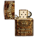 Зажигалка ZIPPO Джек Дэниэлс с покрытием Искусственно состаренная латунь | Jack Daniel's 540 Tumbled Brass, латунь/сталь, разноцветная, 38x13x57 мм для нанесения логотипа