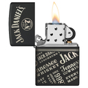 Зажигалка ZIPPO Джек Дэниэлс с черным матовым покрытием | Jack Daniel's Black Matte, латунь/сталь, разноцветная, 38x13x57 мм для нанесения логотипа