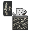 Зажигалка ZIPPO Джек Дэниэлс с черным матовым покрытием | Jack Daniel's Black Matte, латунь/сталь, разноцветная, 38x13x57 мм для нанесения логотипа