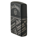 Зажигалка ZIPPO Джек Дэниэлс с черным матовым покрытием | Jack Daniel's Black Matte, латунь/сталь, разноцветная, 38x13x57 мм для нанесения логотипа