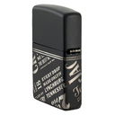 Зажигалка ZIPPO Джек Дэниэлс с черным матовым покрытием | Jack Daniel's Black Matte, латунь/сталь, разноцветная, 38x13x57 мм для нанесения логотипа