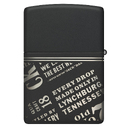 Зажигалка ZIPPO Джек Дэниэлс с черным матовым покрытием | Jack Daniel's Black Matte, латунь/сталь, разноцветная, 38x13x57 мм для нанесения логотипа