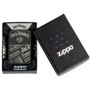 Зажигалка ZIPPO Джек Дэниэлс с черным матовым покрытием | Jack Daniel's Black Matte, латунь/сталь, разноцветная, 38x13x57 мм для нанесения логотипа